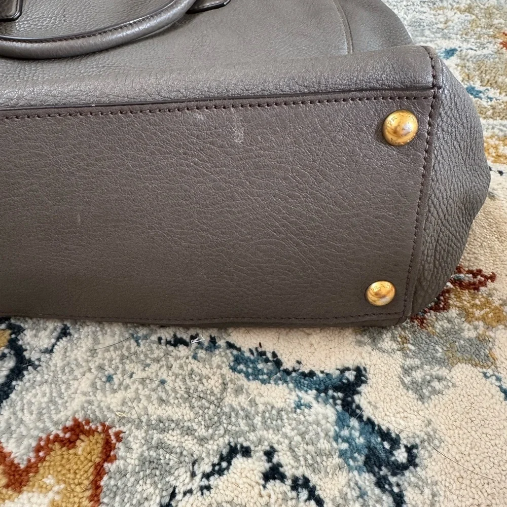 Prada Dark Gray Leather Tote Bag - Picture 13 of 16